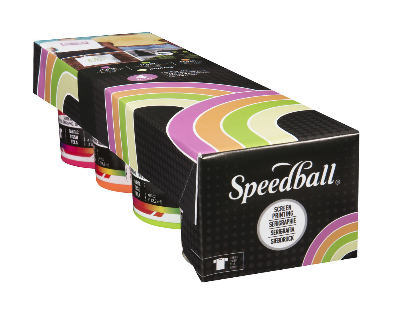 Speedball : Fluorescent Fabric Screen Printing Ink : 8oz : Yellow