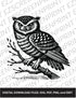 Lithograph Owl, Various Sizes + Digital Download