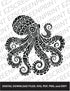 Patterned Octopus, Various Sizes + Digital Download