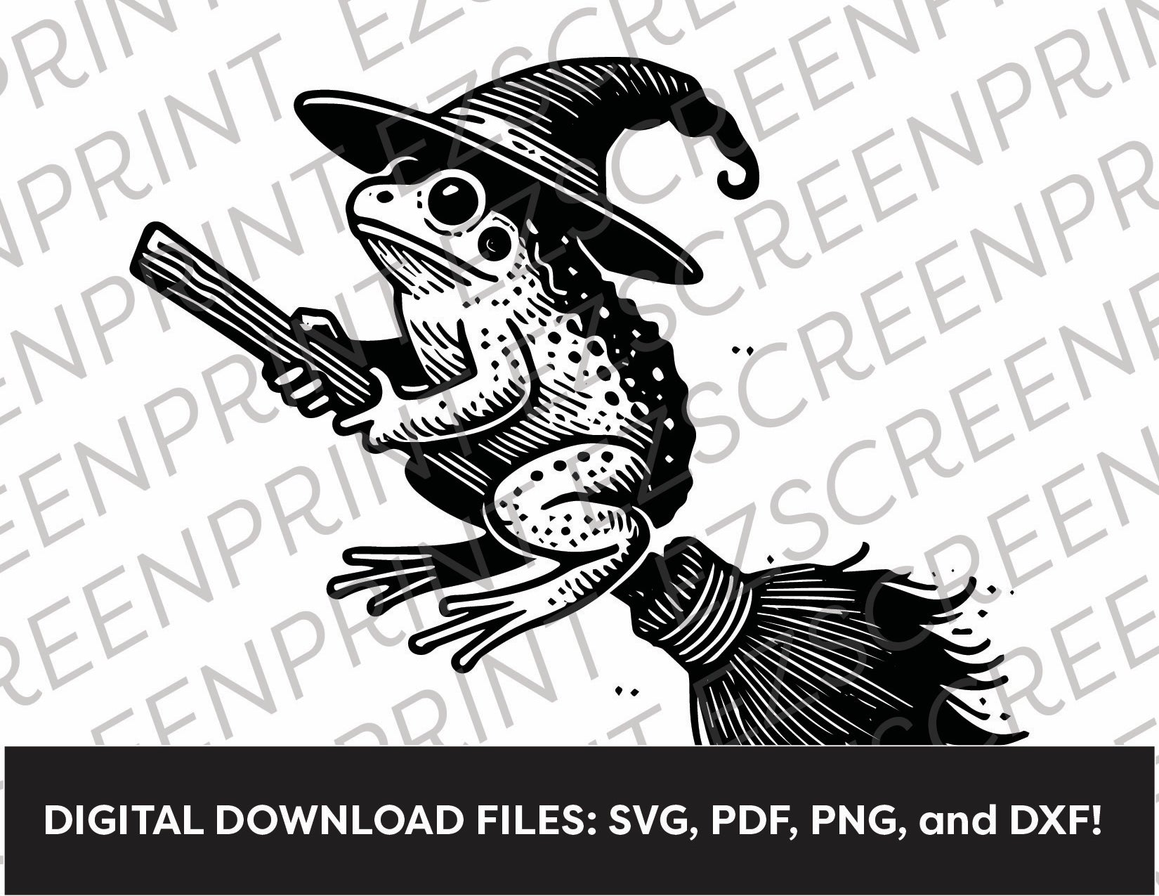 Froggy Witch, Various Sizes + Digital Download