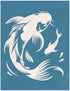 Wood Block Koi Fish, Various Sizes + Digital Download