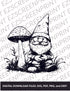 Gnome and Mushroom, Various Sizes + Digital Download