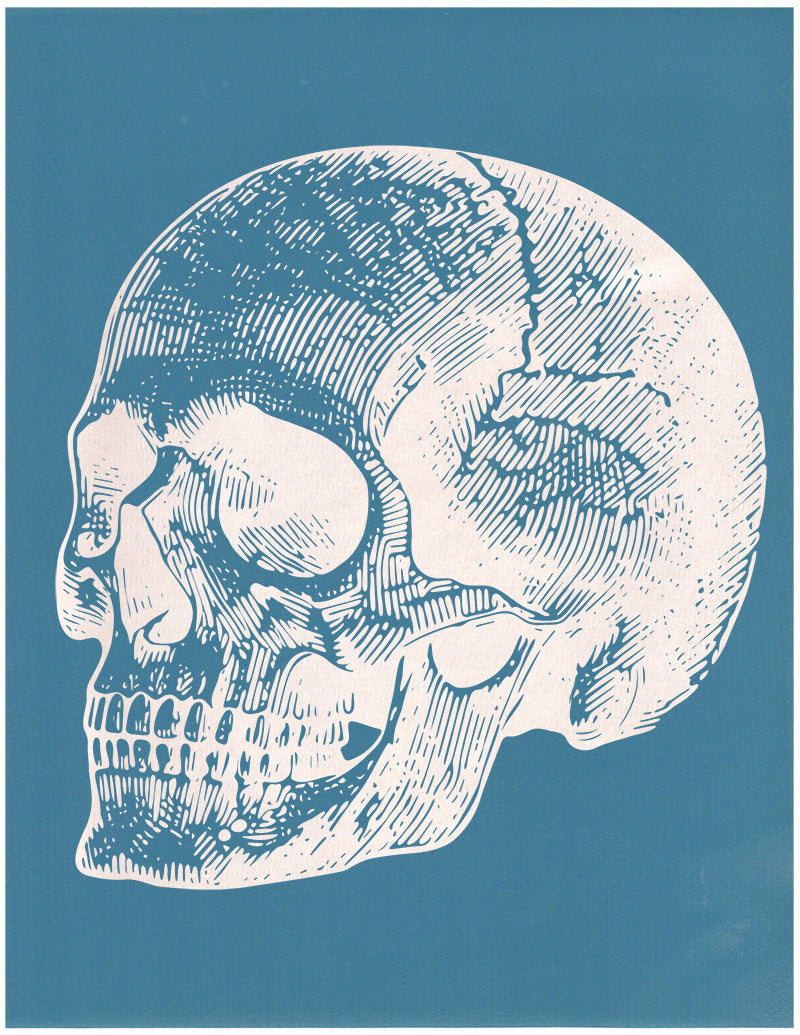 Lithograph Skull, Various Sizes + Digital Download