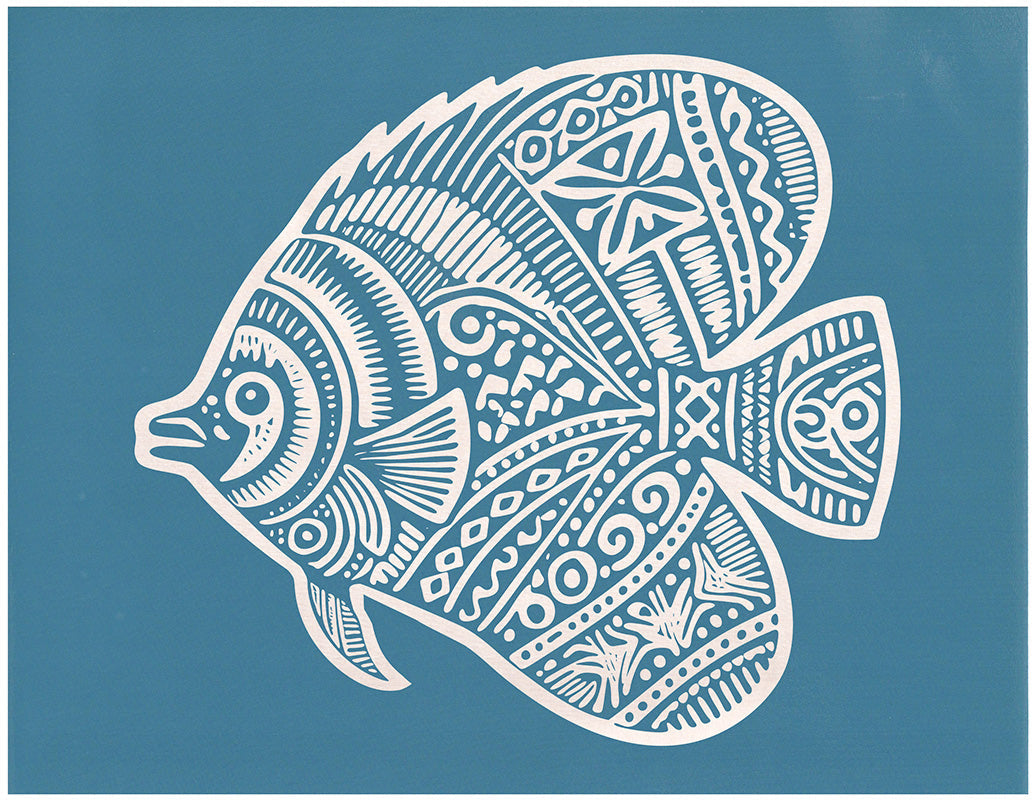 Patterned Tropical Fish, Various Sizes + Digital Download