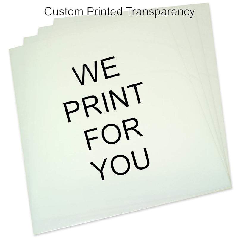 DIY Screen Printing Transparency Film Custom Printed